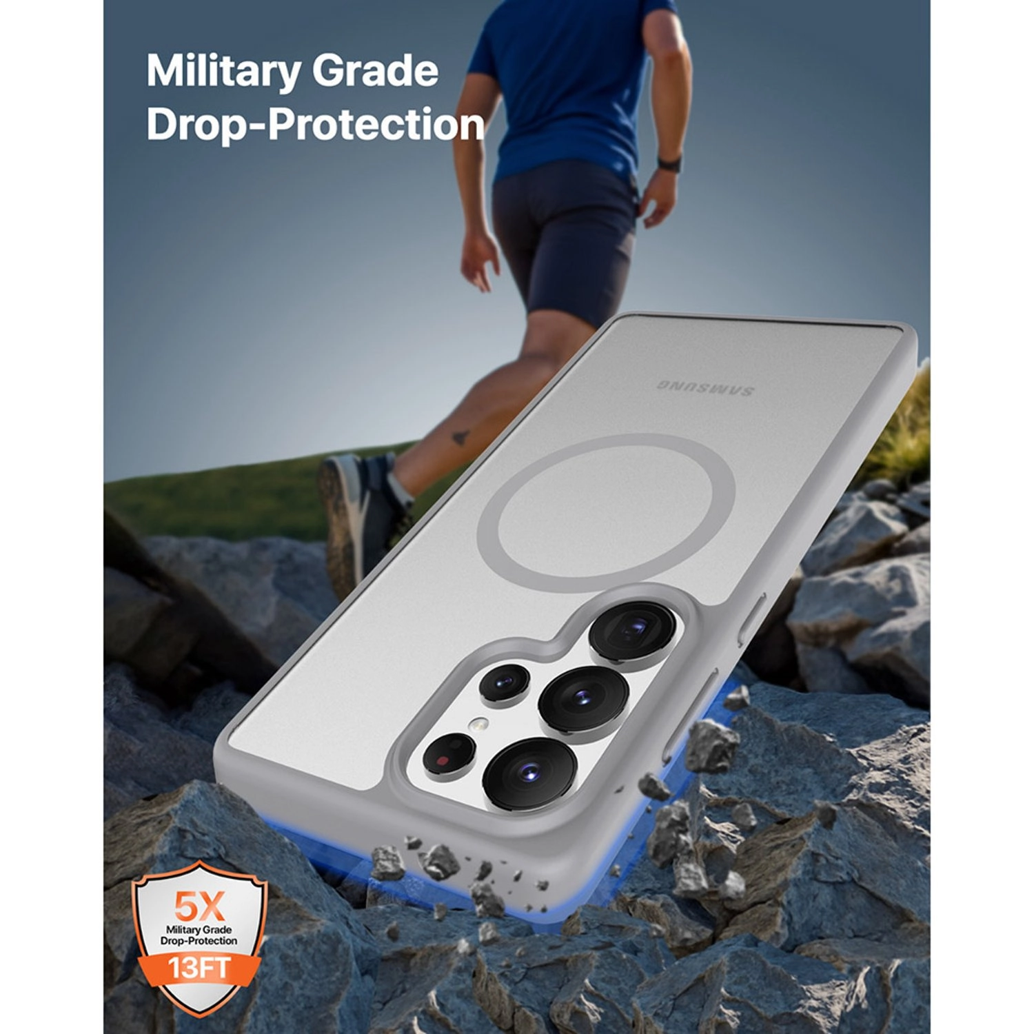 Gleam Hybrid Case with MagSafe for Samsung Galaxy S25 Ultra