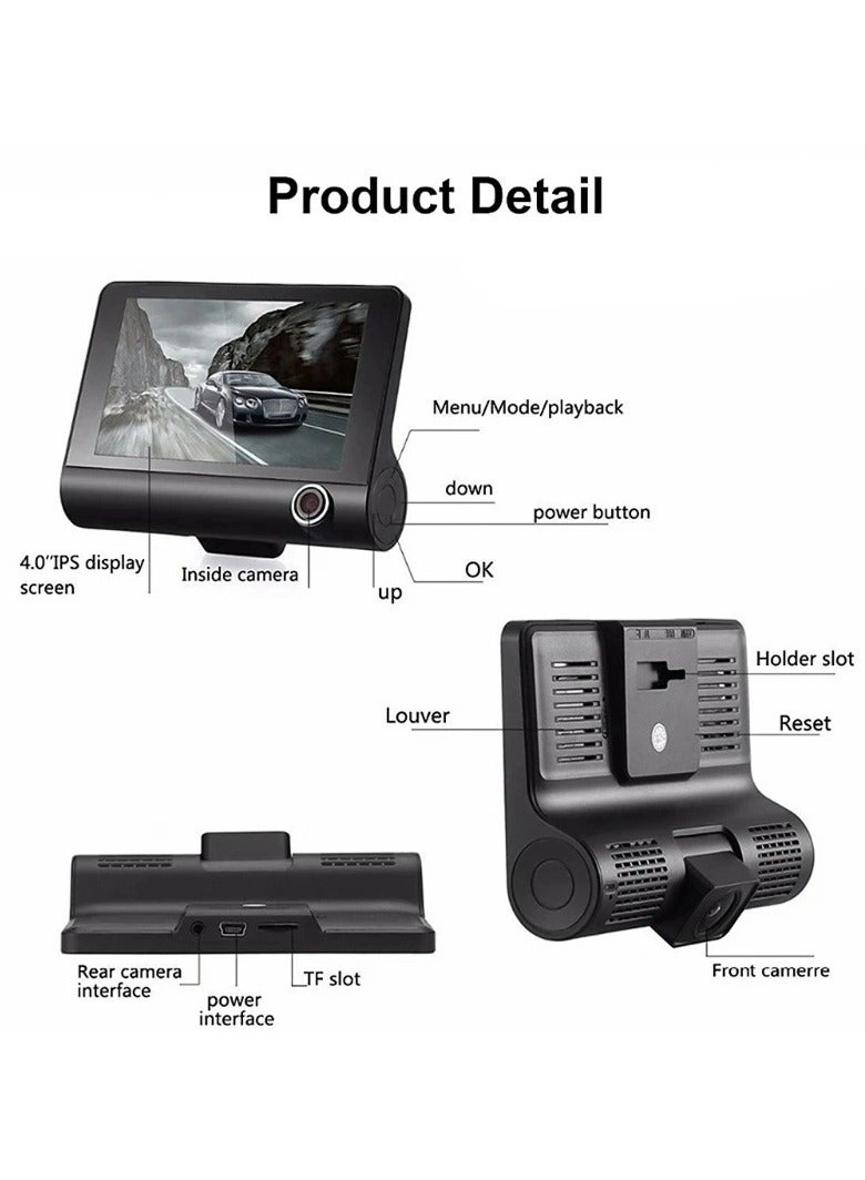 Car DVR 3 Cameras - 1080P