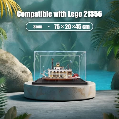 Acrylic Display Case for LEGO 21356 River Steamboat - 3mm