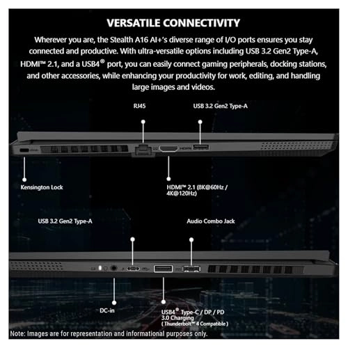 Stealth A16 AI+ StealthA16A3079 - 16'' Ryzen AI 9 HX 370 32GB DDR5 2TB SSD