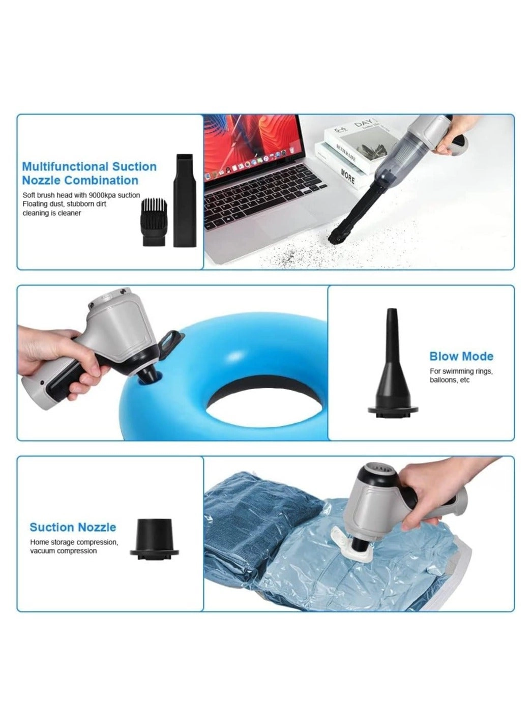 Moltifunction Vacuum Cleaner - 2 x 2000 mAh