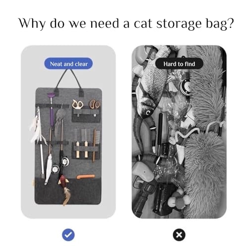 Cat Toy Storage Hanging Bag - Polyester