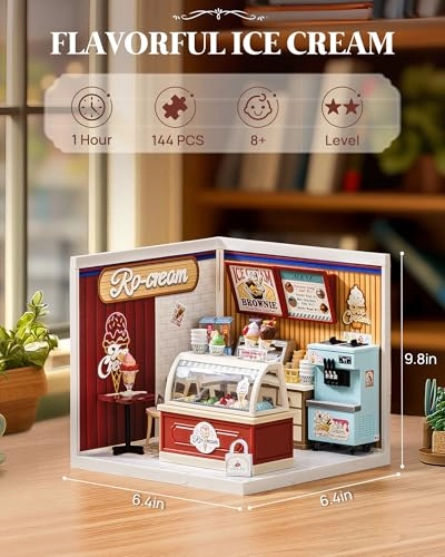 DIY Miniature Dollhouse Kit - Ice Cream Store 124 scale