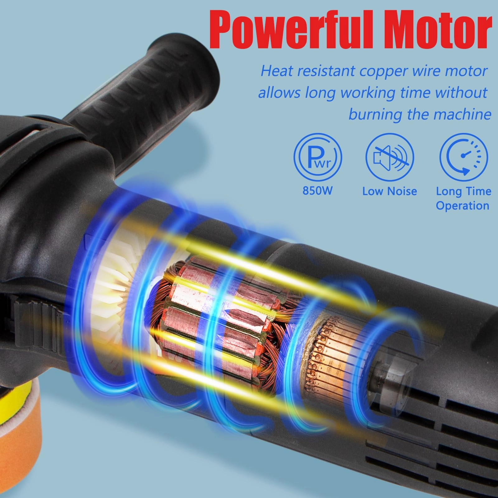 Rotary Car Polisher - 850W 1/2/3inch