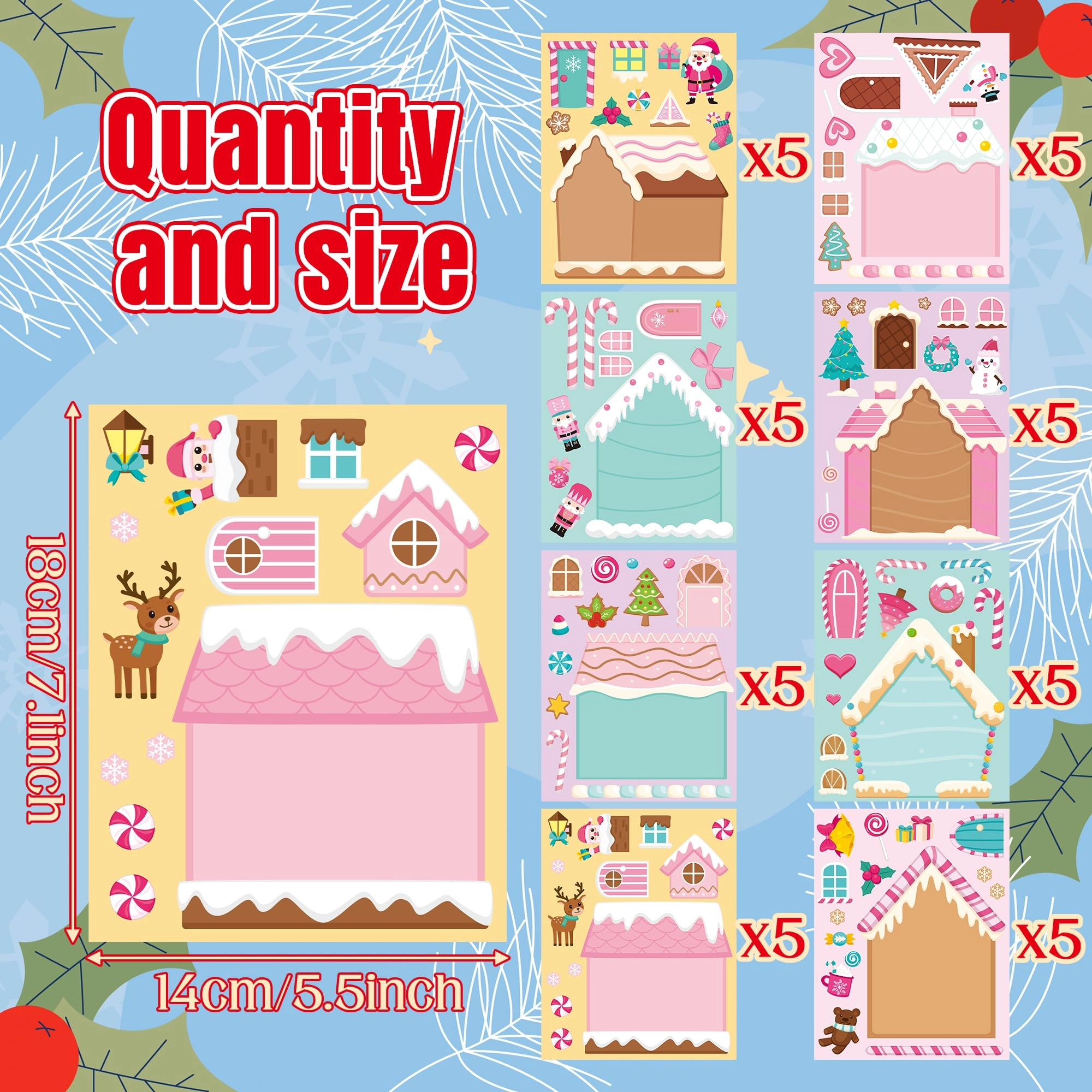 Gingerbread House Stickers - 40 piece(s)