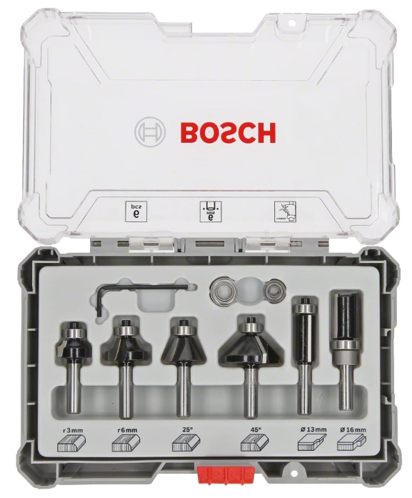 Bosch Trim & Edging Router Bit Set - 6 piece(s)