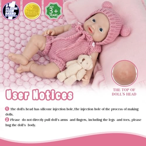 Reborn Baby Doll - 20 cm Silicone Ages 3+