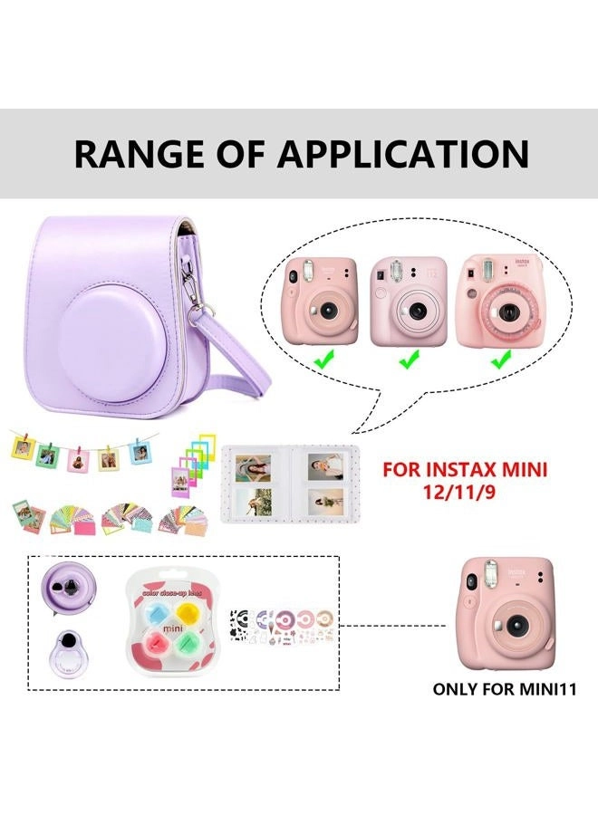 Camera Case - Shiny purple + Mini Photo Album + Selfie Lens + Color Filters + Photo Frames + Sticker