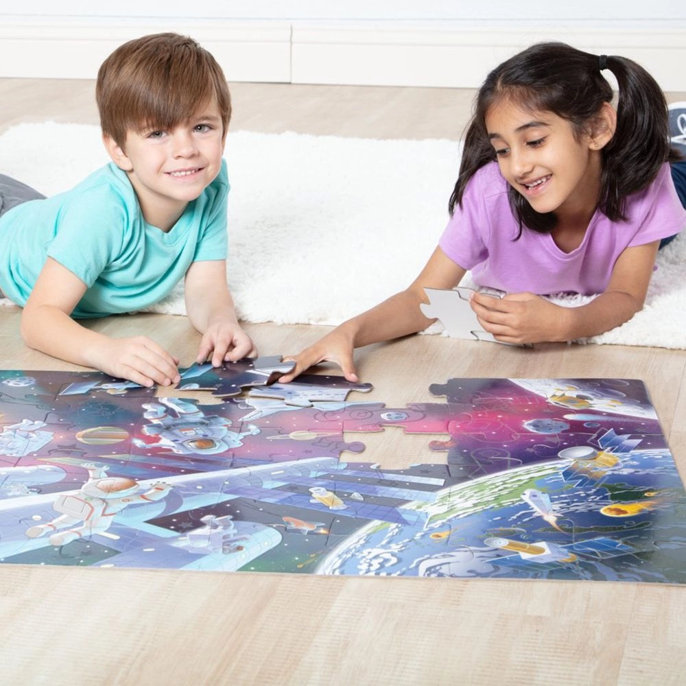 Glow-In-The-Dark Floor Puzzle Outer Space - Suitable for 3 years & above 48 pieces