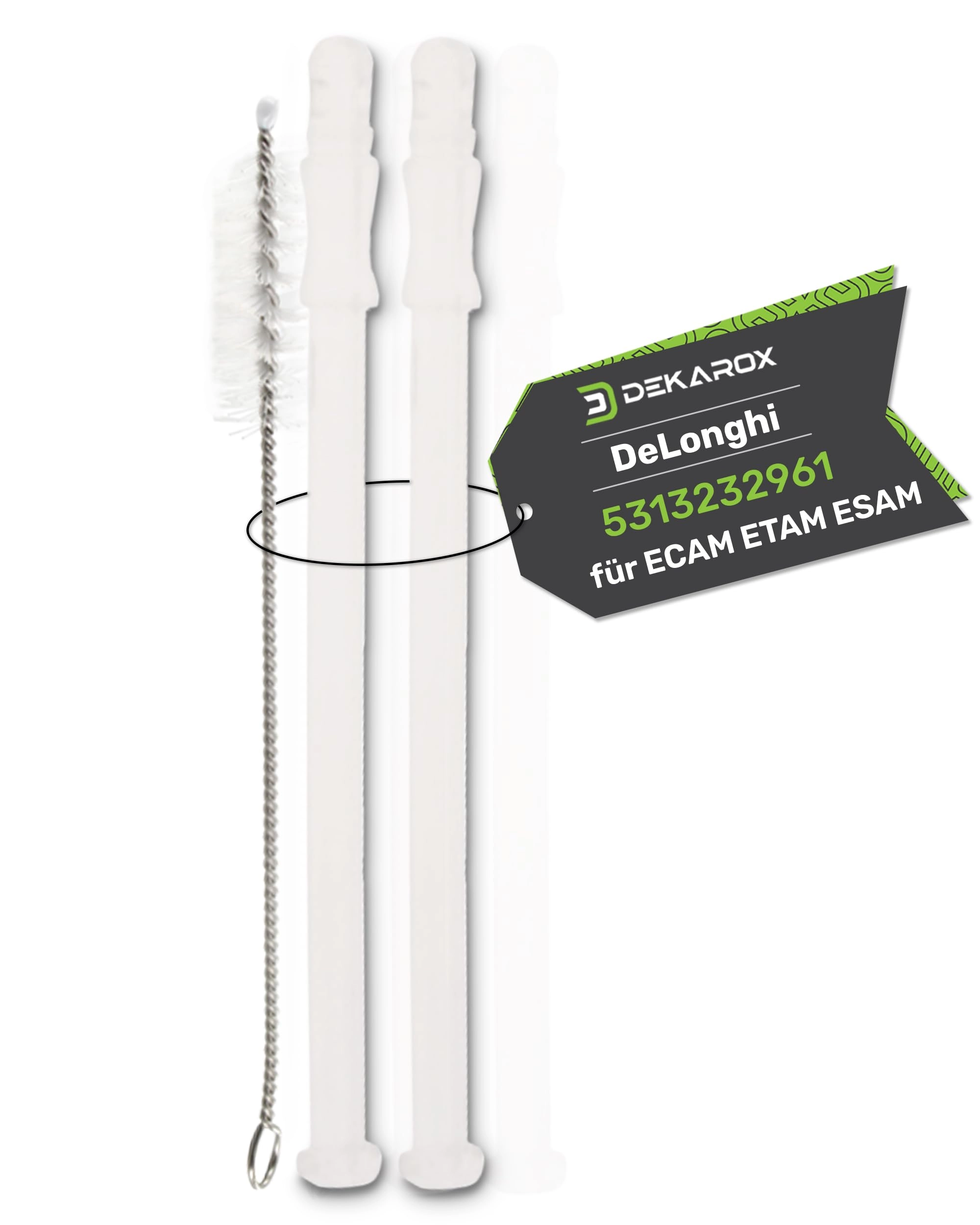 Dekarox Milk Tube - 165 mm white + Cleaning Brush