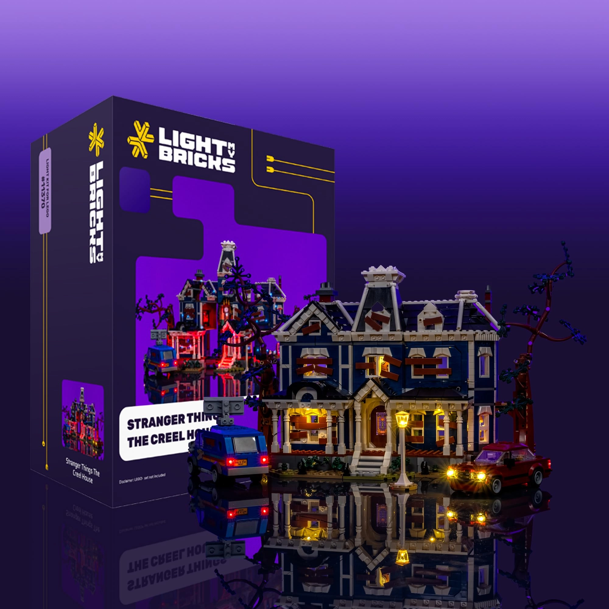 Light My Bricks LED Light Kit for Lego The Creel House 11370 - Stranger Things