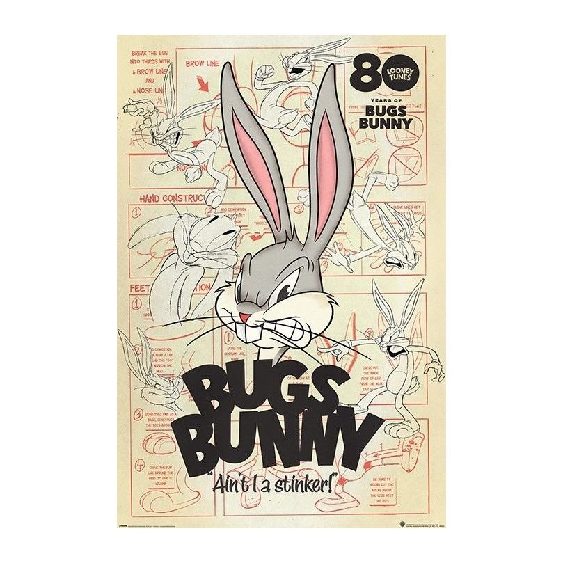 PYRAMID POSTERS Looney Tunes Bugs Bunny Ain't I A Stinker Maxi Poster - high quality gsm paper 61 x 91.5 cm