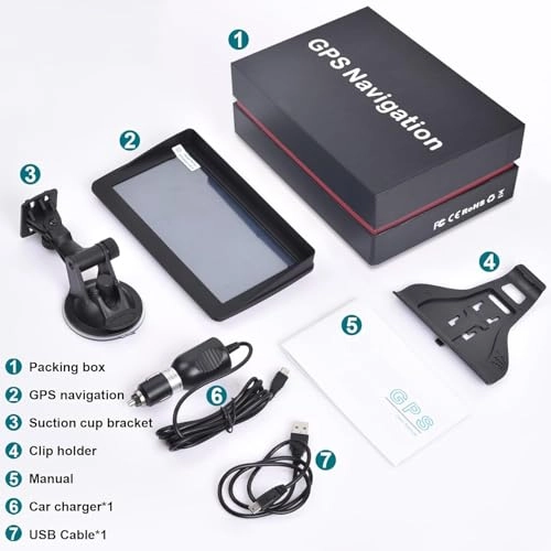 Gps Navigator 2025 for Trucks & RVs - 7 inch