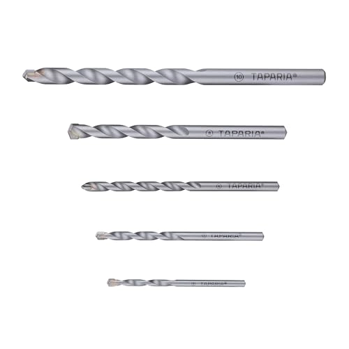 Parallel Masonary Drill Bit Set - 5 Pc 4Mm 5Mm 6Mm 8Mm 10Mm