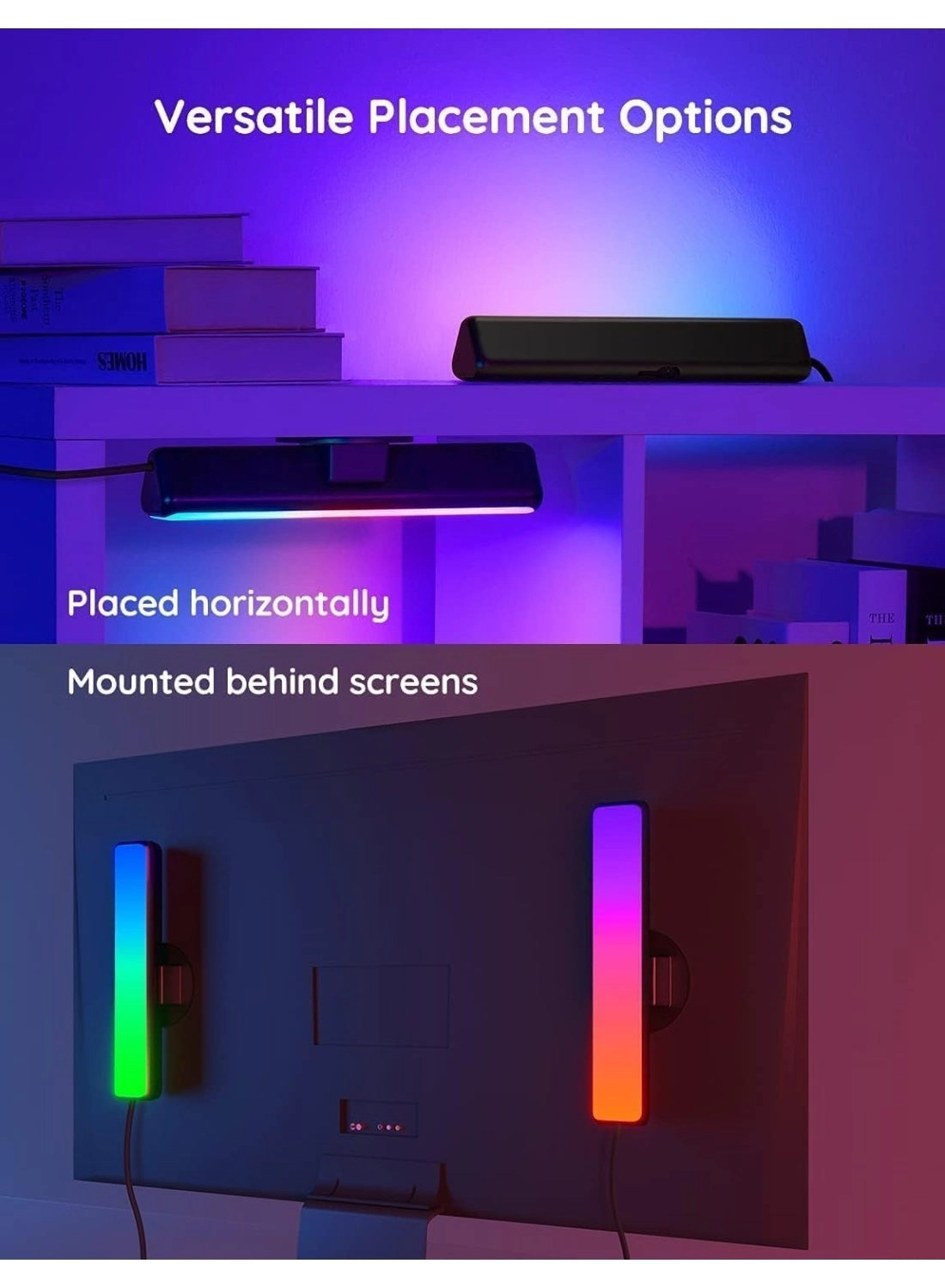 Flow Plus LED light bars - Smart WiFi RGBIC TV Backlight