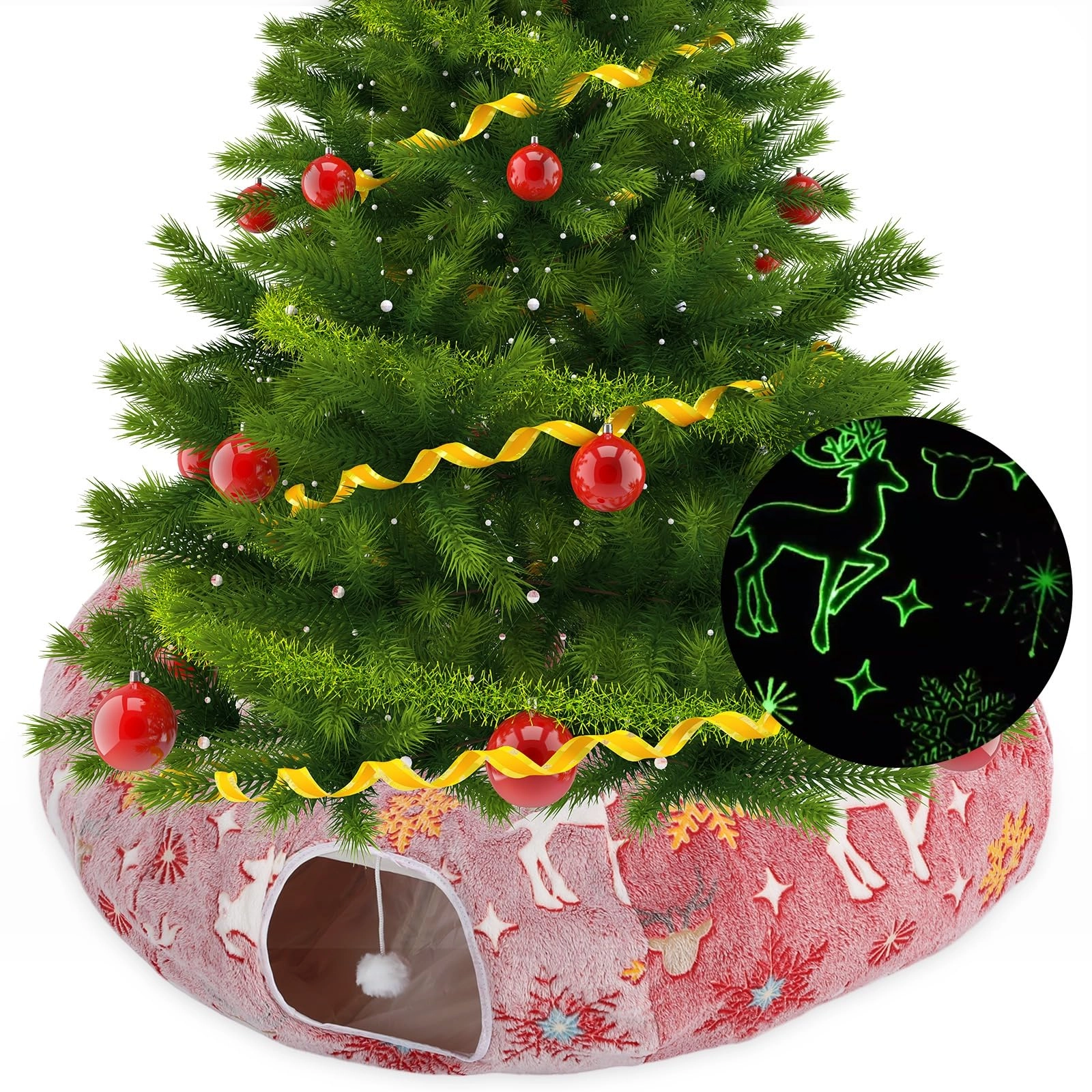 Yeyeplum Cat Tunnel Bed - 3 ft x 3 ft x 10 inches