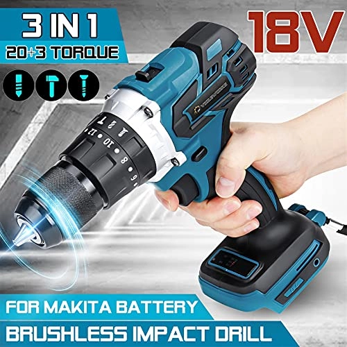 3 in 1 Electric Hammer Drill - Cordless 25+3 N.m 10mm