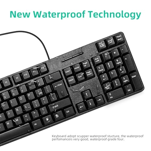 PS2 104 Keys Computer Keyboard - US Wired