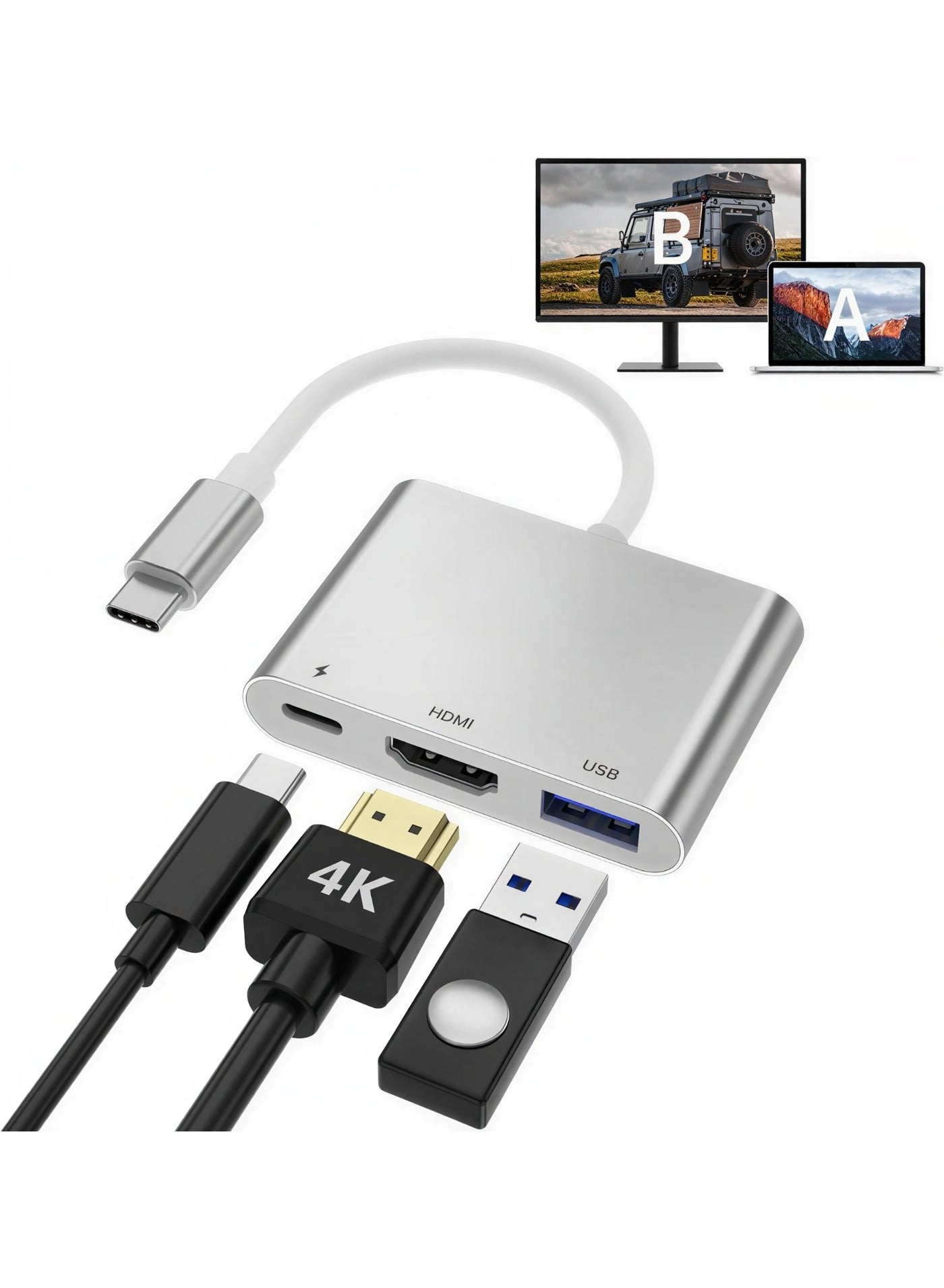 ORIONMAX USB-C to HDMI Multiport Adapter - Wired