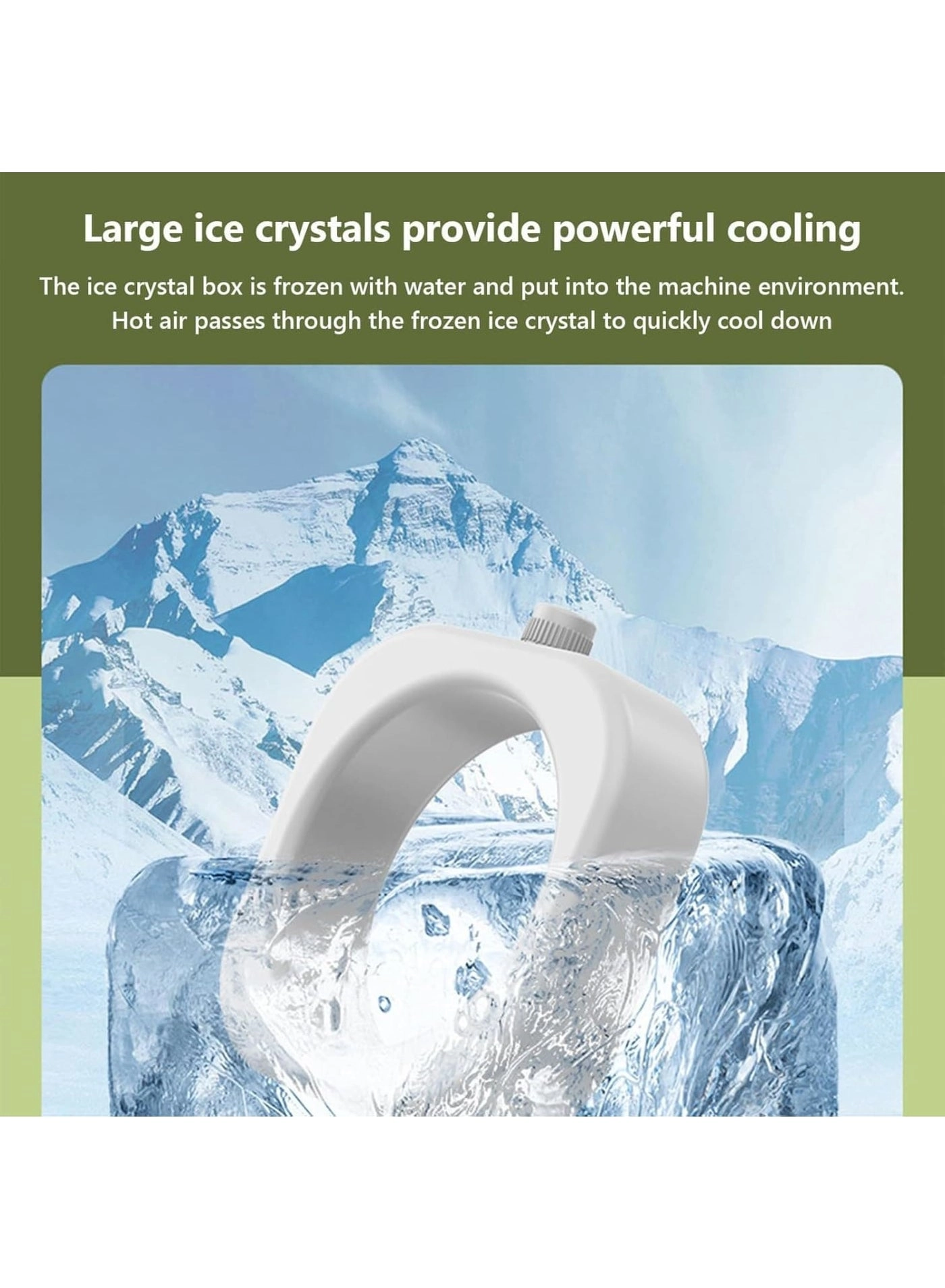 Portable Air Conditioner - 3-Speed USB-Powered Green