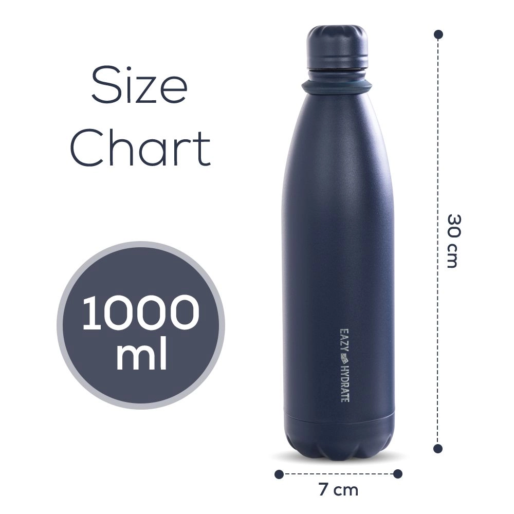 Steel Water Bottle - Leak-Proof Spout Lid 1000 ml