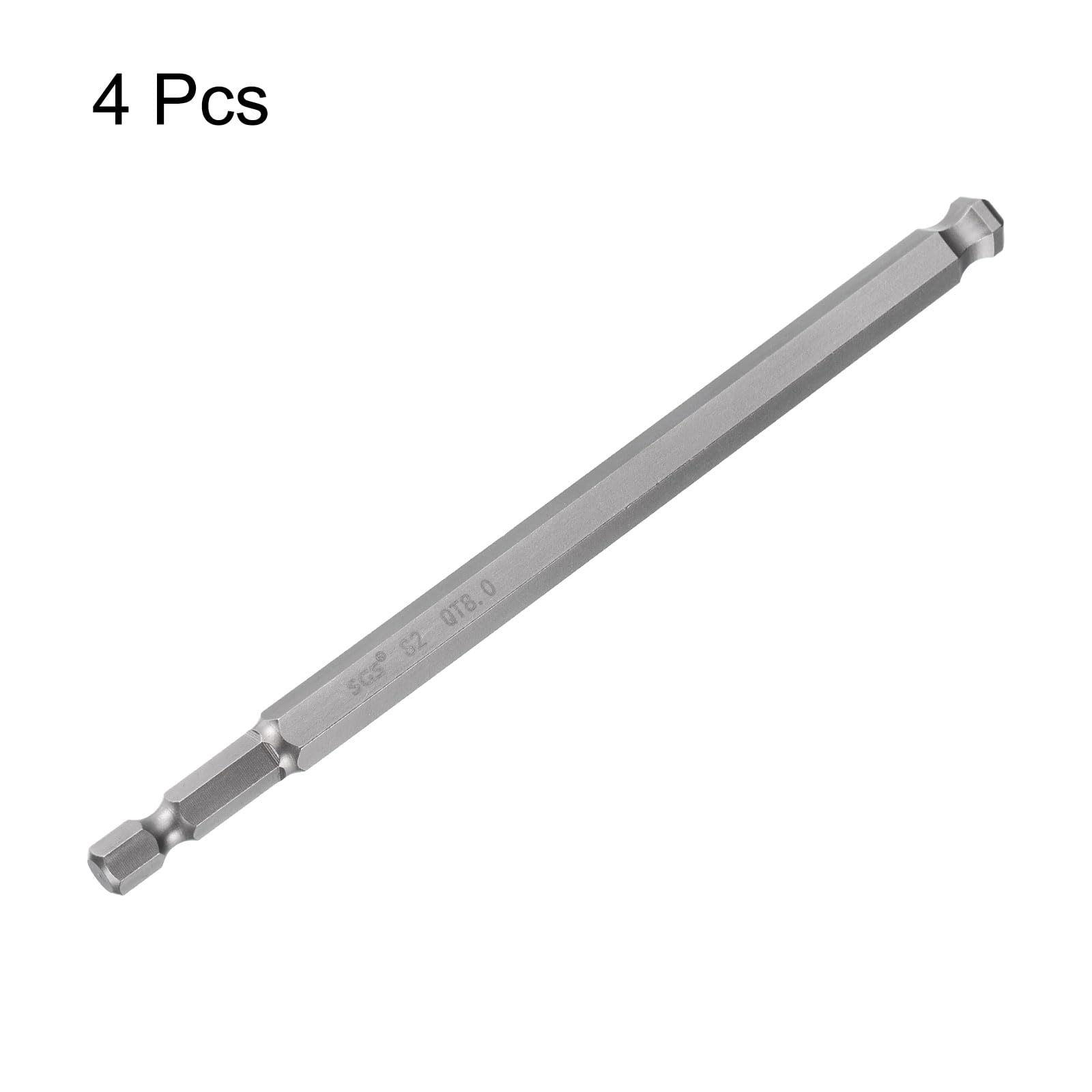 Ball End Hex Screwdriver Bit - 4pcs 150mm