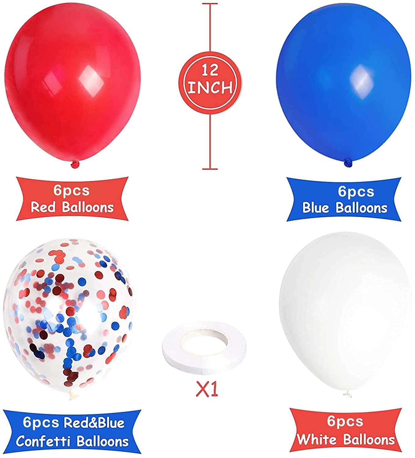 24-Pieces Latex Confetti Balloons - Father's Day