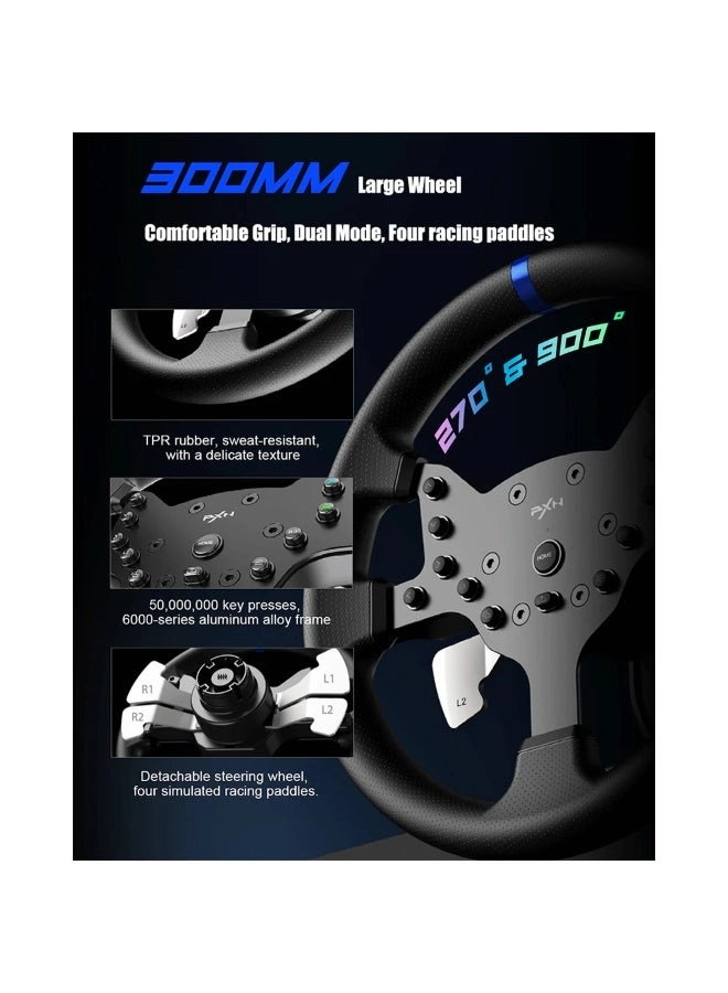 V99 Racing Wheel & Pedals - PC PS4 PS3 Xbox One Xbox Series X/S