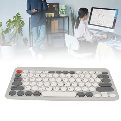 Wireless2.4G Dual Mode Compact Round Keycaps Mini Keyboard