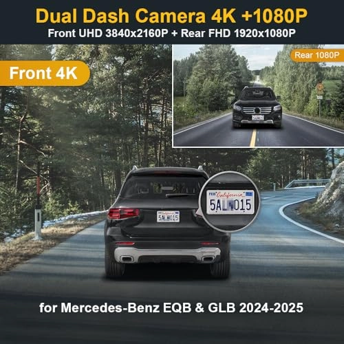4K Dual Dash Cam - Front 2160P+Rear 1080P