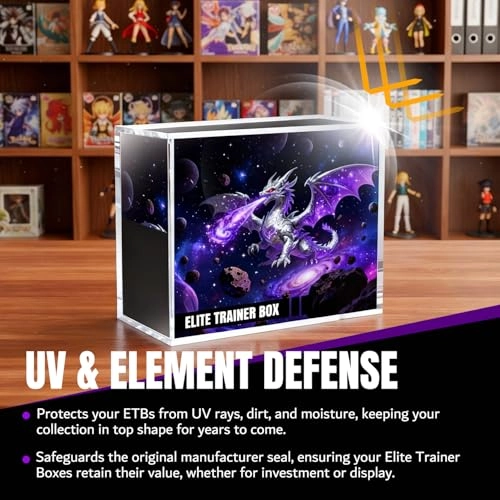 Acrylic Display Case Protector - 5mm Thick Magnetic ETB Case UV Protection