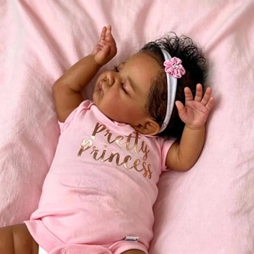 Reborn Baby Doll - 20 inches Vinyl Black Ages 3+