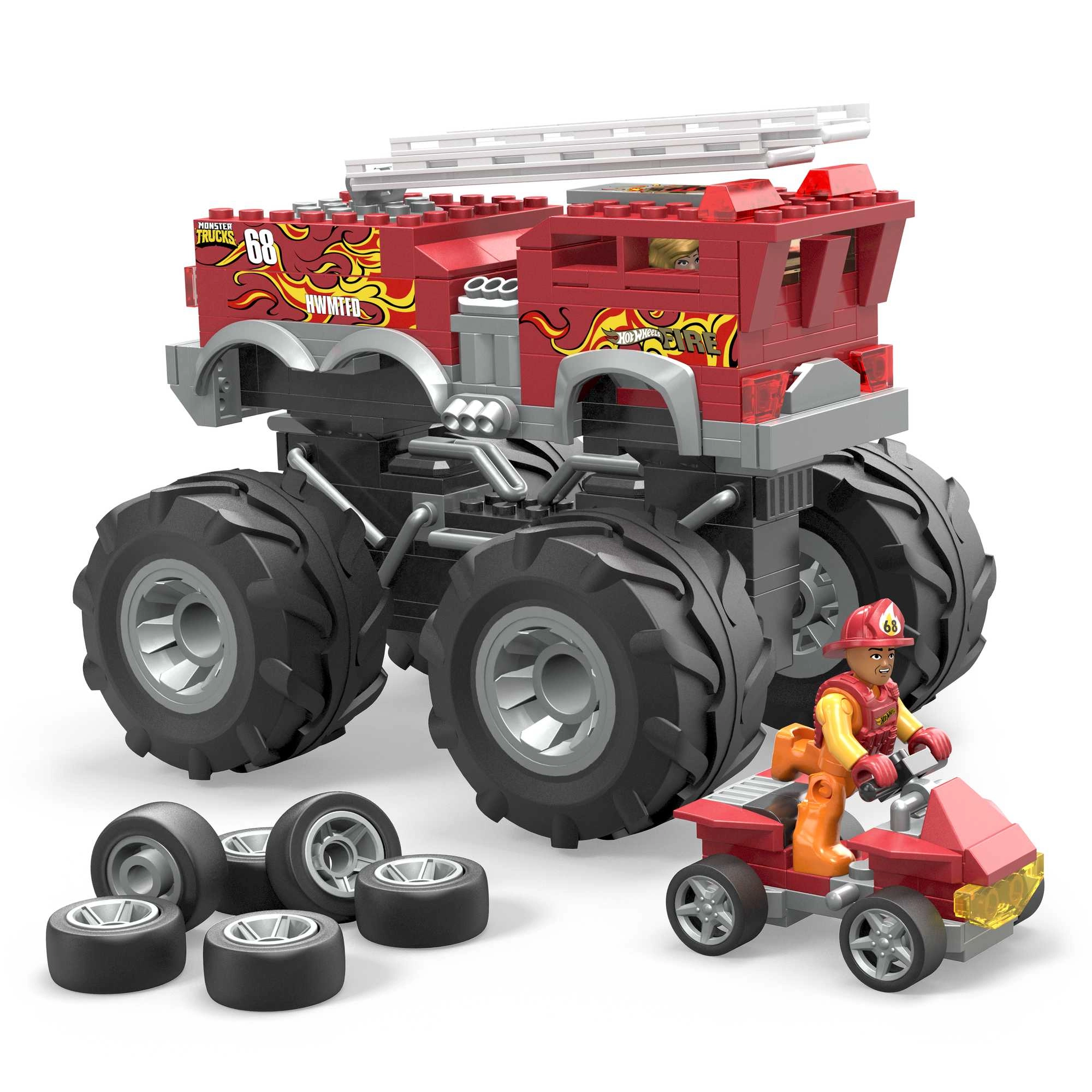 HW 5-Alaram Fire Truck - Monster Trucks Hot Wheels