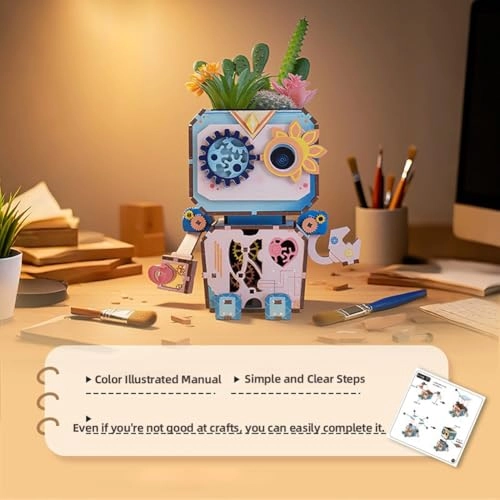 3D Wooden Puzzle Planter - 1 piece(s)