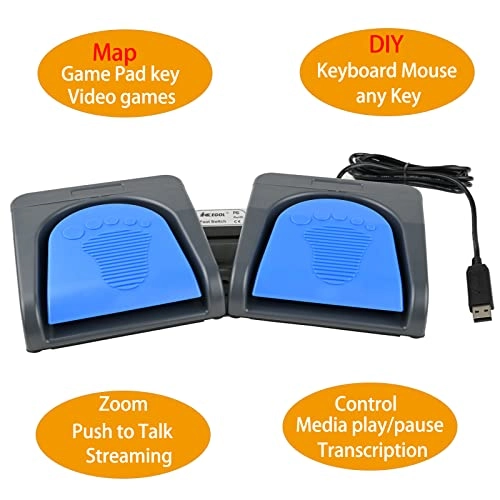 USB Double Switch Pedal Assembly