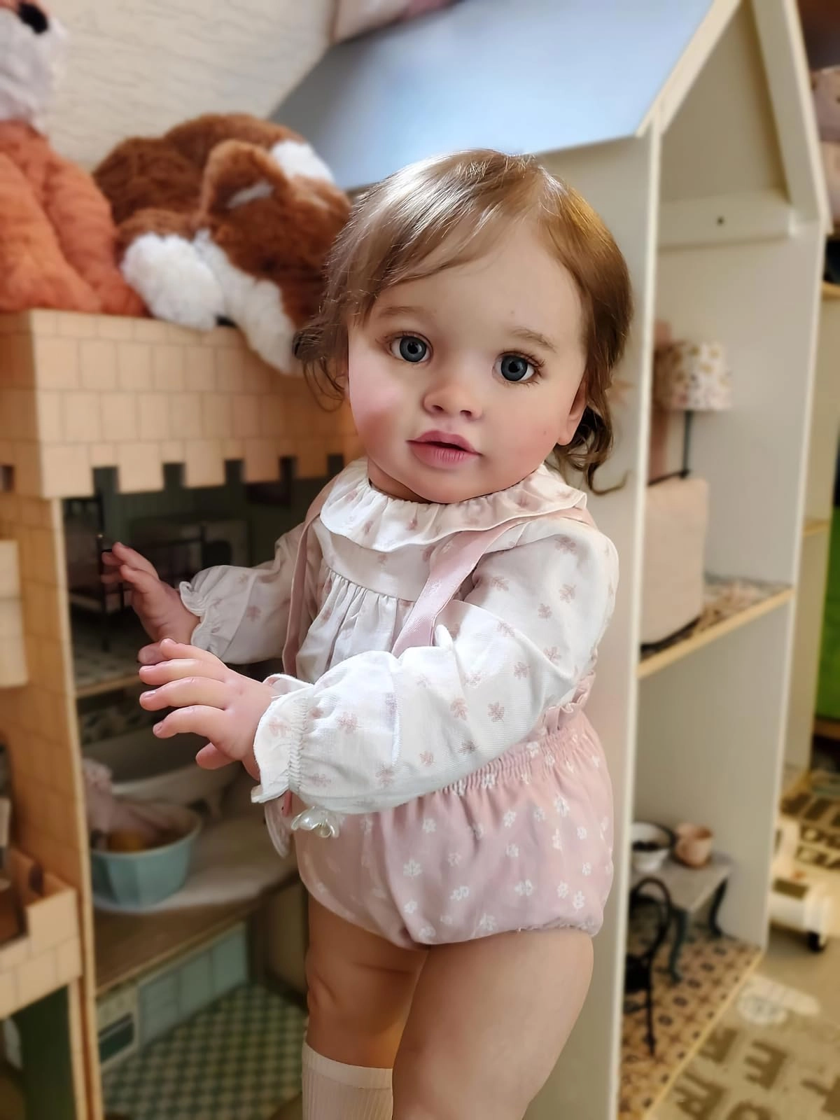 Reborn Baby Doll - 24 Inch Hand-Rooted Hair Ages 3+