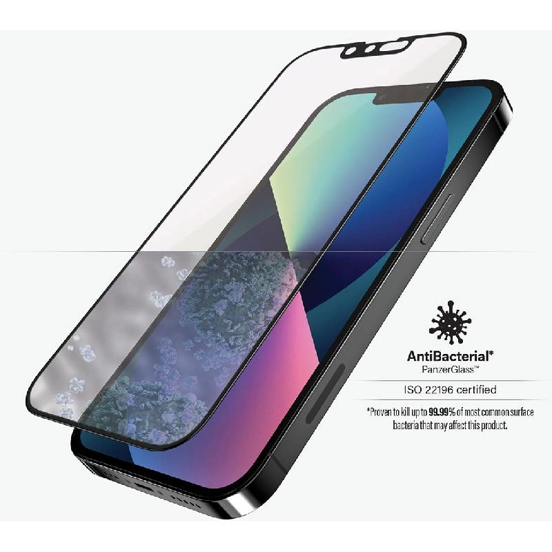 Privacy Anti-Bacterial Tempered Glass Screen Protector for iPhone 13/iPhone 13 Pro
