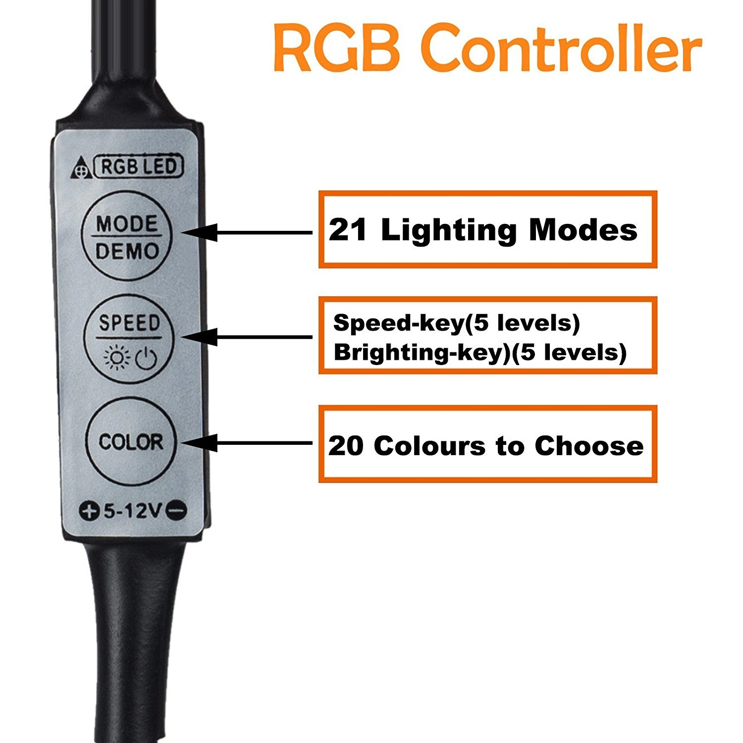 5050 RGB Led Flexible Strip Light - 1 Meters