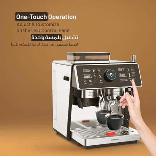 LPCFFVSA0047SL - Dual Boiler Dual Pump Touch Display Conical Burr Grinder Milk Steamer