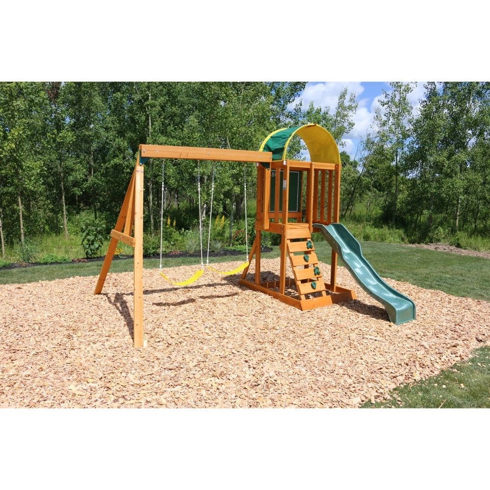 Ainsley - Outdoor wooden swing set holds up to six kids