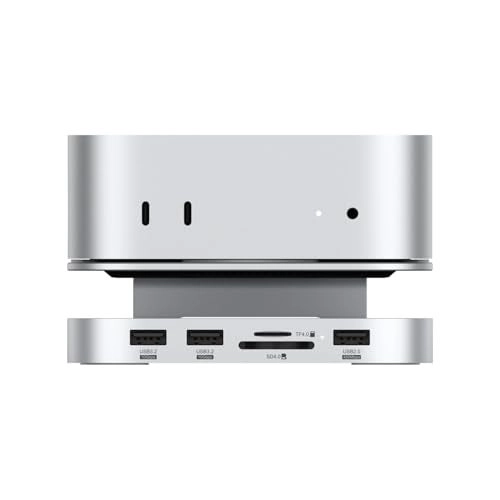 Qwiizlab UH60 Pro - Aluminum Stand Hub Docking Station for Mac mini M4/M4 Pro