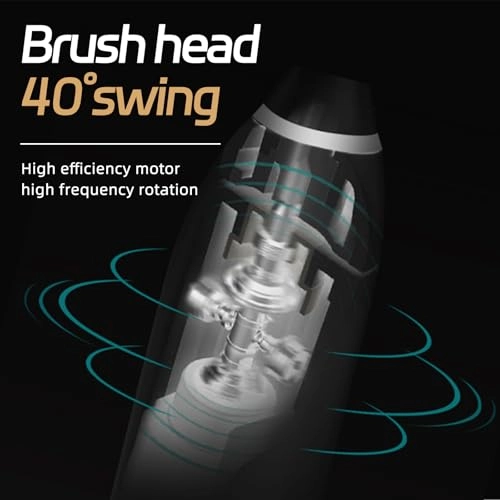Oscillation&Vibration Sonic Electric Toothbrush - 10 Brush Heads 48000VPM 5 Cleaning Modes