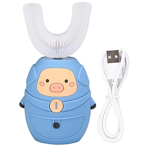 UShaped Head Electric Toothbrush - 360 Degree Pink Pig