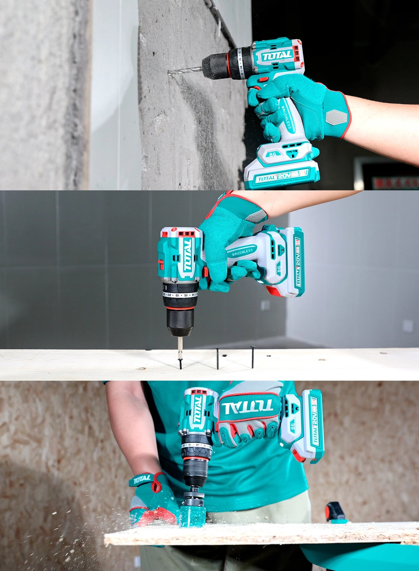 Brushless Cordless Impact Drill - 2x4.0Ah