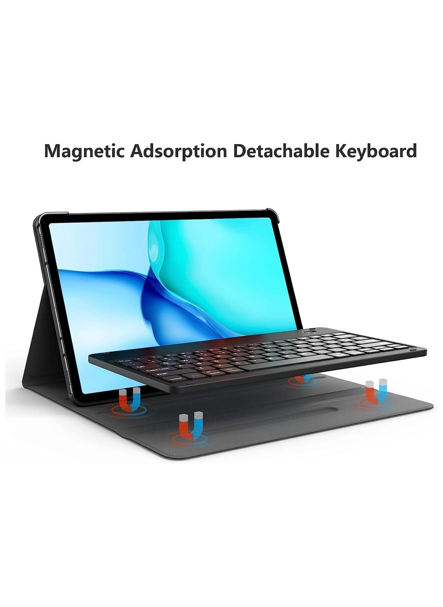 Keyboard Case with S Pen Holder for Galaxy Tab S8+ (2022) 12.4-inch, Tab S7 FE (2021) 12.4-inch, Tab S7+ 12.4-inch