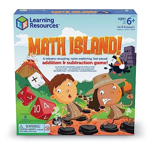 Math Island Addition & Subtraction Game - 6+ 8 pieces