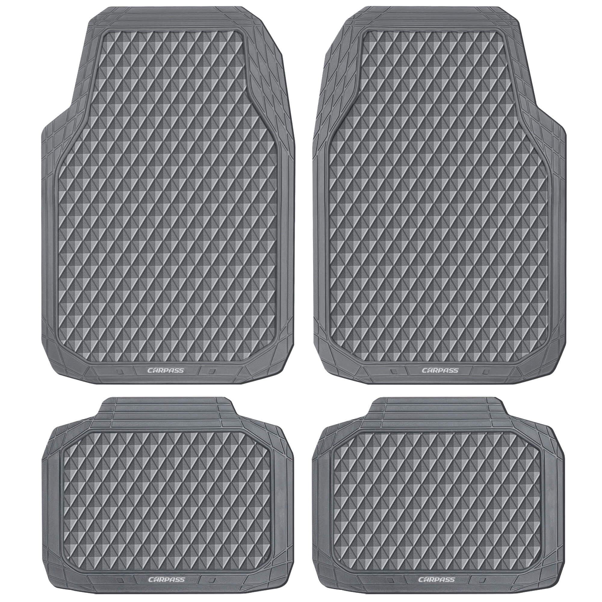 Floor Mats - Gray Rubber 4 Pcs