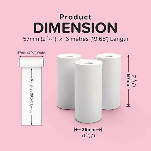 Thermal Paper - 3 piece(s) 57mm x 26mm