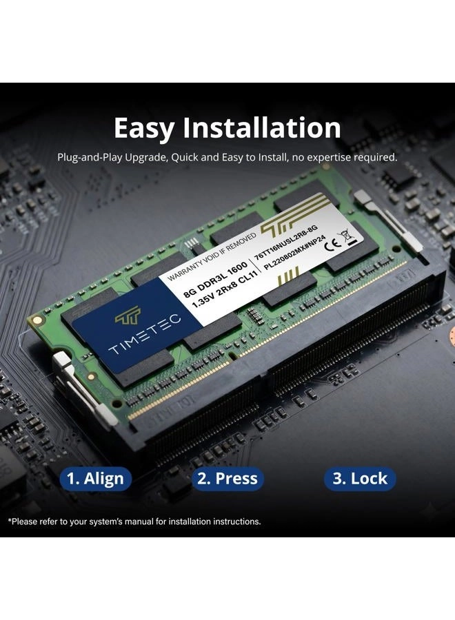 DDR3L 1600MHz PC3L-12800 - 8GB 1600MHz 204-Pin