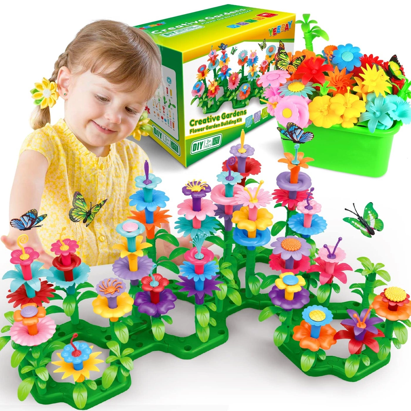YEEBAY Flower Garden Building Set - 148 pcs